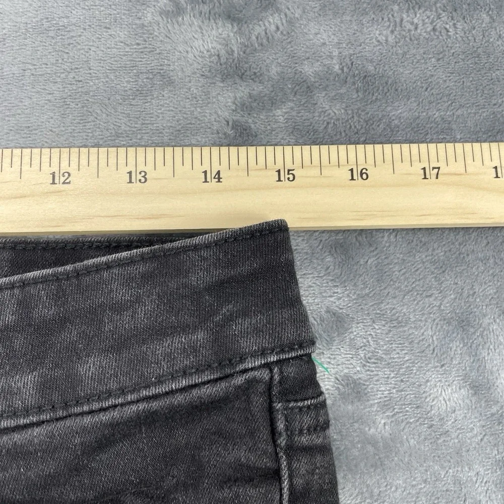 American Eagle Jeans Womens 8 Short Festival‎ Flare Low Rise Black Button Fly